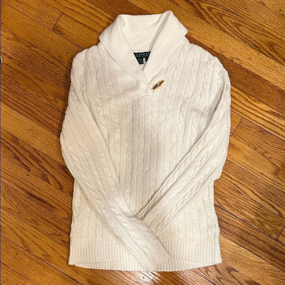 Lauren Ralph Lauren Cream Cowl Neck Sweater